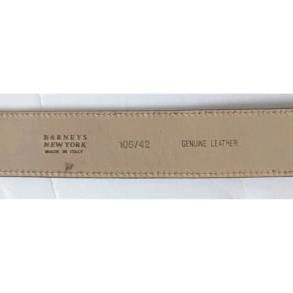 Barneys New York Leather Dress Belt Sz 42 Made In Italy Brown Old Money Classic